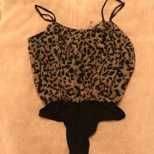 Animal print shirt/bodysuit